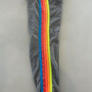 Aviator Nation 5 Stripe Sweatpants in Heather Neon